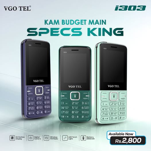 VGO TEL EXPANDS ITS FEATURE PHONE LINEUP WITH THE NEW i303