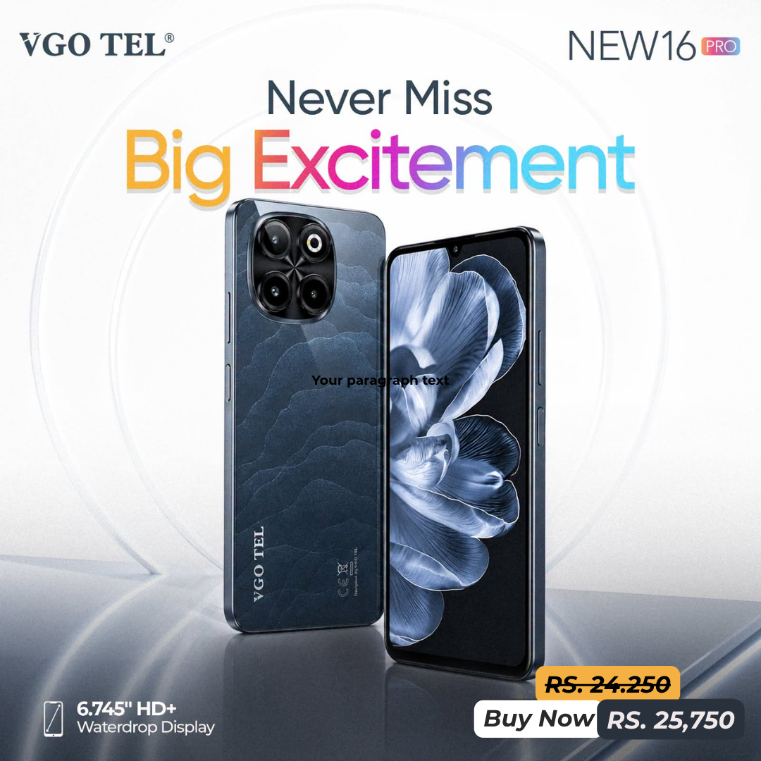VGO TEL NEW 16 PRO NEW PRICE IN PAKISTAN – UPDATED 2026