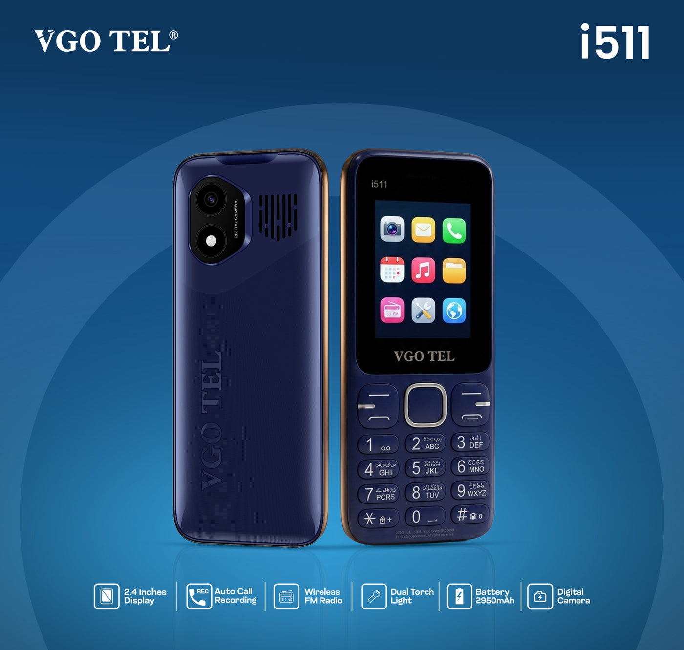 VGO TEL LAUNCHES i511 FEATURE PHONE WITH 2950MAH BATTERY