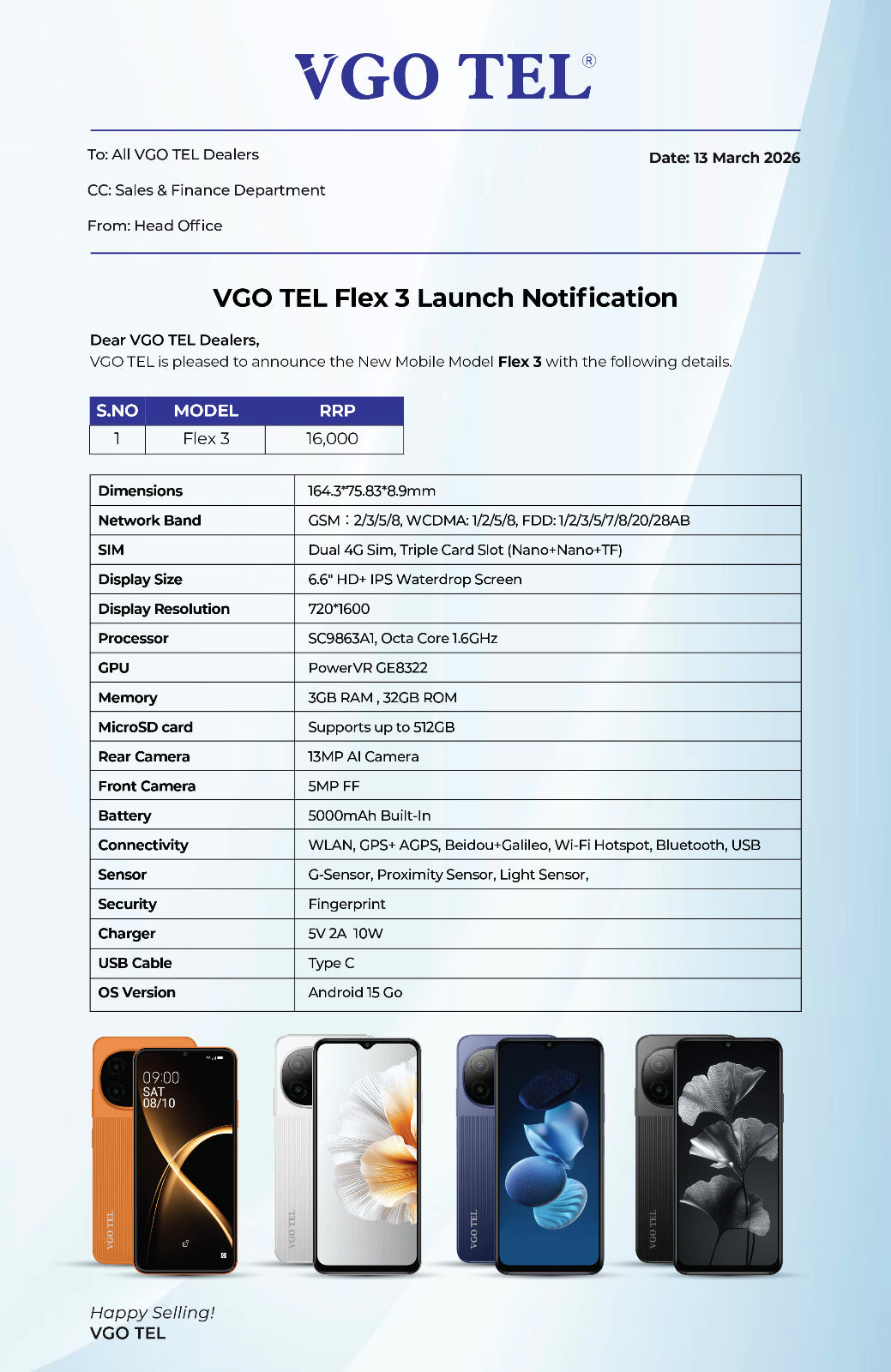 VGOTEL ANNOUNCES FLEX 3 LAUNCH: PREMIUM FEATURES AT PKR 16,000