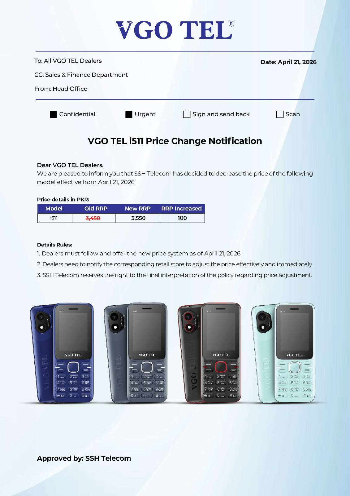 VGO TEL i511 PRICE UPDATE ANNOUNCED TODAY